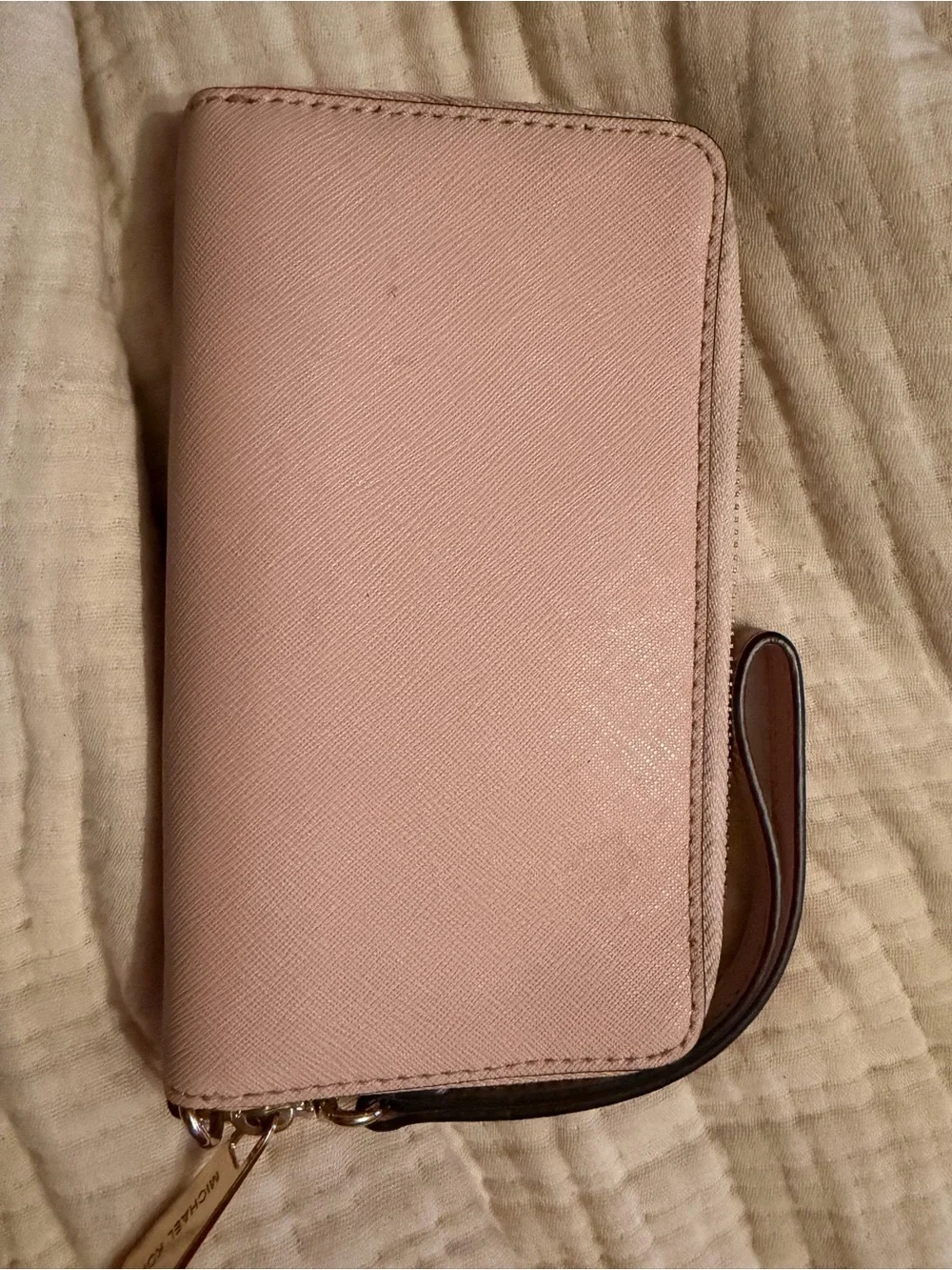 Michael Kors Blush Saffiano Leather Shoulder Bag with Matching Wallet